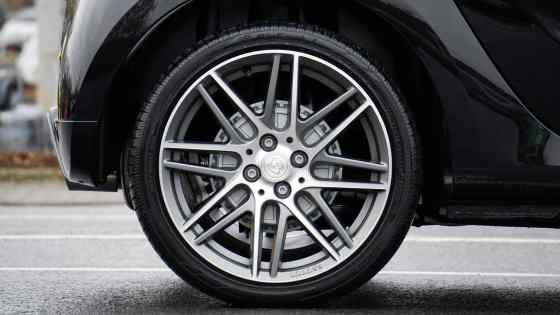 Rim of a black car